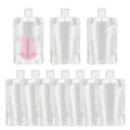YAIKOAI 10 Pack 100ML Refillable Squeeze Pouches Matte Translucent Travel by Deal US