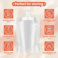 YAIKOAI 10 Pack 100ML Refillable Squeeze Pouches Matte Translucent Travel by Deal US