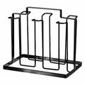 uxcell Cup Drying Rack Foldable Stainless Steel 220x185mm 6 Cups Black by Deal US