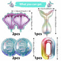 SINBEE Mermaid Foil Number Balloon 40in #9 Birthday Decoration Girls by Deal US