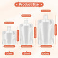 YAIKOAI 10 Pack 100ML Refillable Squeeze Pouches Matte Translucent Travel by Deal US