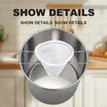 Aageme Versatile 8.7-Inch Oil & Syrup Filter Silver Adjustable Stand 3 Screens by Deal US