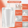YAIKOAI 10 Pack 100ML Refillable Squeeze Pouches Matte Translucent Travel by Deal US