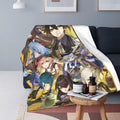 AMCAY Game Plush Flannel Throw Blanket 50x40in Liyue Zhongli Childe Ganyu by Deal US
