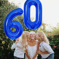 SINBEE 40 Inch Navy Blue 60 Number Jumbo Mylar Foil Balloon 2 Pack by Deal US
