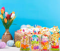 ABTOLS 100PCS Easter Cellophane Treat Bags Colorful Plastic Bunny 7x10in by Deal US