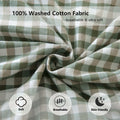 Aryeleay 2 Pack Sage Green White Plaid Ruffle Pillow Shams Cotton 20x20 by Deal US
