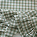 Aryeleay 2 Pack Sage Green White Plaid Ruffle Pillow Shams Cotton 20x20 by Deal US