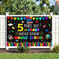 AIBIIN 7x5ft 5th Grade Graduate Backdrop Black Polyester Photography by Deal US
