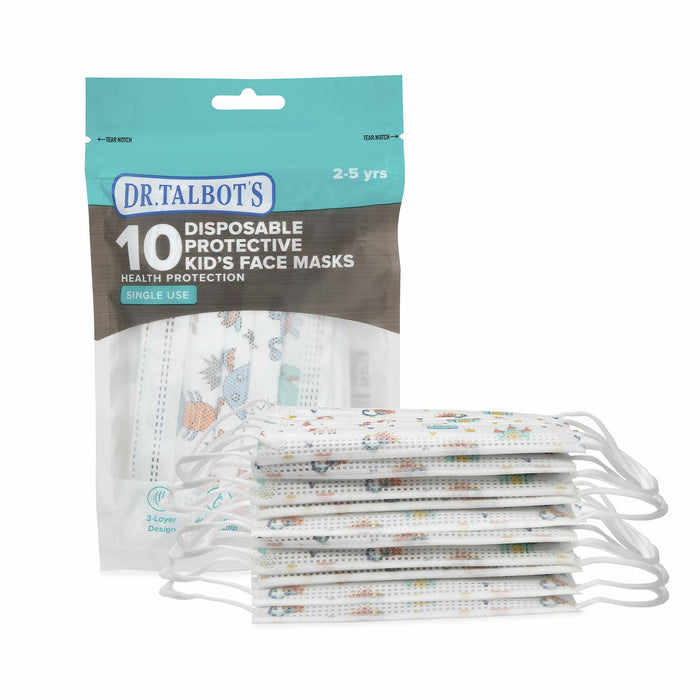 Dr. Talbot's Disposable Protective Face Masks Boys 2-5 Years 10-Count by Deal US