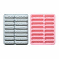 PROVIVID 2 Pack Silicone Mold Chocolate Stick Energy Bars Pink Blue Reusable by Deal US
