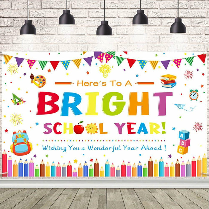AIBIIN Back to School Photography Backdrop Black 70.8x43.3in Polyester by Deal US