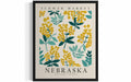 HomeArtPrint Nebraska Flower Market Art Print 8x10 Botanical Poster by Deal US