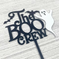 JIEEIN The Boo Crew Halloween Cake Topper Black Acrylic 1 Piece by Deal US