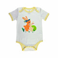 HippoHugs Organic Cotton Baby Sleeveless Footless Romper Yellow Bunny Size 3-6M by Deal US