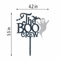 JIEEIN The Boo Crew Halloween Cake Topper Black Acrylic 1 Piece by Deal US