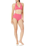 Amazon Essentials Women's High Waist Swim Bottom Hot Pink Size S by Deal US