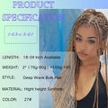 OQNUNQO Curly Wave Synthetic Braiding Hair Extensions 22in 1B Black 150g 2Bundle by Deal US