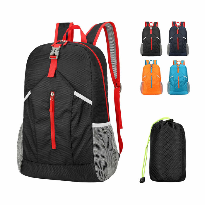 AMO NENES Lightweight Foldable Waterproof Hiking Backpack Black 25-30L by Deal US
