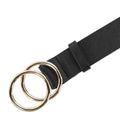 NBLYOS Women Faux Leather Belt Gold Buckle Khaki Size XXL by Deal US