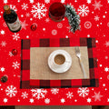 FZR Legend 2Pack Christmas Tablecloth Plastic Snowflake Red Green by Deal US