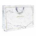 [Like New] Pomei 20 PCS Marble Paper Gift Bags Gray Handles 17.1x5.1x12.2in by Deal US
