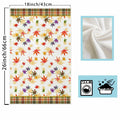 XCHI Hello Fall Watercolor Maple Leaves Plaid Dish Towels 18x26 Set of 2 by Deal US