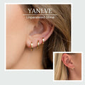 YANLVE 14K Gold Plated Small Huggie Hoop Earrings Set of 3 Pairs Women by Deal US