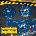 [Like New] VIZOZEN Truck Birthday Party Supplies Tablecloth Banner Plates Napkins Cups by Deal US
