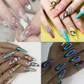 PrettyYo Short Almond Gel Nail Tips 240Pcs Clear 12 Sizes Full Cover by Deal US