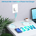 GEONAV Apple MFi 35W Dual USB-C GaN Fast Charger with 2x 6FT C to Lightning by Deal US