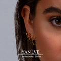 YANLVE 14K Gold Plated Small Huggie Hoop Earrings Set of 3 Pairs Women by Deal US