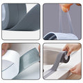 Qiveno 2pcs Waterproof Caulk Tape Black PVC Sealant for Kitchen Bathroom 10.5ft by Deal US