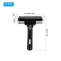 PATIKIL 4in Rubber Roller Brayer 2pcs Anti Skid Hard Black by Deal US