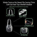 PrettyYo Short Almond Gel Nail Tips 240Pcs Clear 12 Sizes Full Cover by Deal US