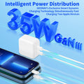 GEONAV Apple MFi 35W Dual USB-C GaN Fast Charger with 2x 6FT C to Lightning by Deal US