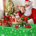 FZR Legend 2Pack Christmas Tablecloth Plastic Snowflake Red Green by Deal US