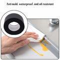 Qiveno 2pcs Waterproof Caulk Tape Black PVC Sealant for Kitchen Bathroom 10.5ft by Deal US