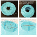 MONBASA 12 Inch Blue Japanese Paper Lantern Lamp Set of 5 by Deal US