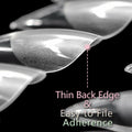 PrettyYo Short Almond Gel Nail Tips 240Pcs Clear 12 Sizes Full Cover by Deal US