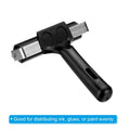 PATIKIL 4in Rubber Roller Brayer 2pcs Anti Skid Hard Black by Deal US