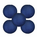 MONBASA 12 Inch Blue Japanese Paper Lantern Lamp Set of 5 by Deal US