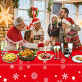 FZR Legend 2Pack Christmas Tablecloth Plastic Snowflake Red Green by Deal US