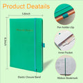 YOJO 2025 Undated A5 Weekly Planner with Goal & Habit Tracker Green by Deal US