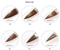 cutegodess Nail Art Brush 6PCS Nylon Wood Handle Acrylic Manicure Bronze by Deal US