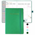 YOJO 2025 Undated A5 Weekly Planner with Goal & Habit Tracker Green by Deal US