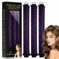 BLAAROOM Overnight Heatless Hair Curler Satin Velvet Jumbo Rods 3pcs Purple by Deal US