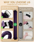 BLAAROOM Overnight Heatless Hair Curler Satin Velvet Jumbo Rods 3pcs Purple by Deal US