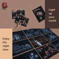 MIASTAR Scratch Art Paper Rainbow Night View Building Series 7.9x5.5 12 Sheets by Deal US