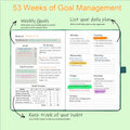 YOJO 2025 A5 Weekly Planner with Goal & Habit Tracker Pink by Deal US